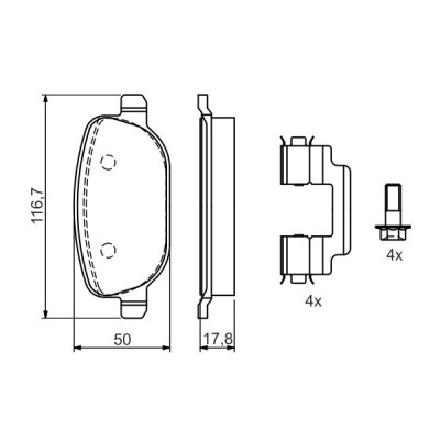 Гальмівні колодки Bosch 0 986 424 775 Вінниця - фото 3