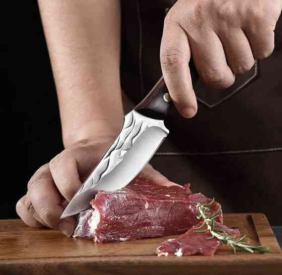 Походний ніж, ніж для полювання, рибацький ніж, ніж для кемпінга та природи, 21 см, нержавіюча сталь, коричневий Київ