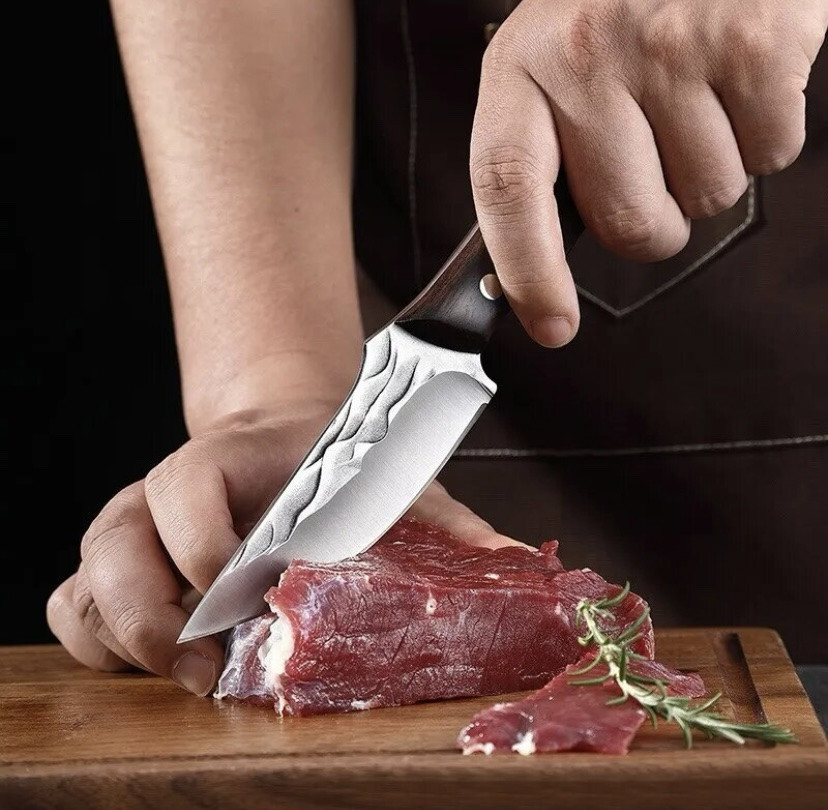 Походный нож, охотничий нож, рыбацкий нож , нож для кемпинга и природы, 21 см, нержавеющая сталь, коричневый Киев - изображение 4