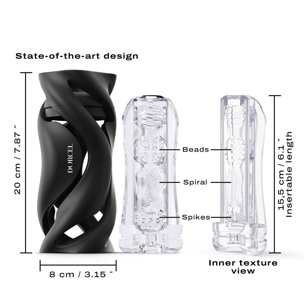 Мастурбатор Dorcel DEEP BLOW BLACK, двойное использование Sex Aura Киев - изображение 3