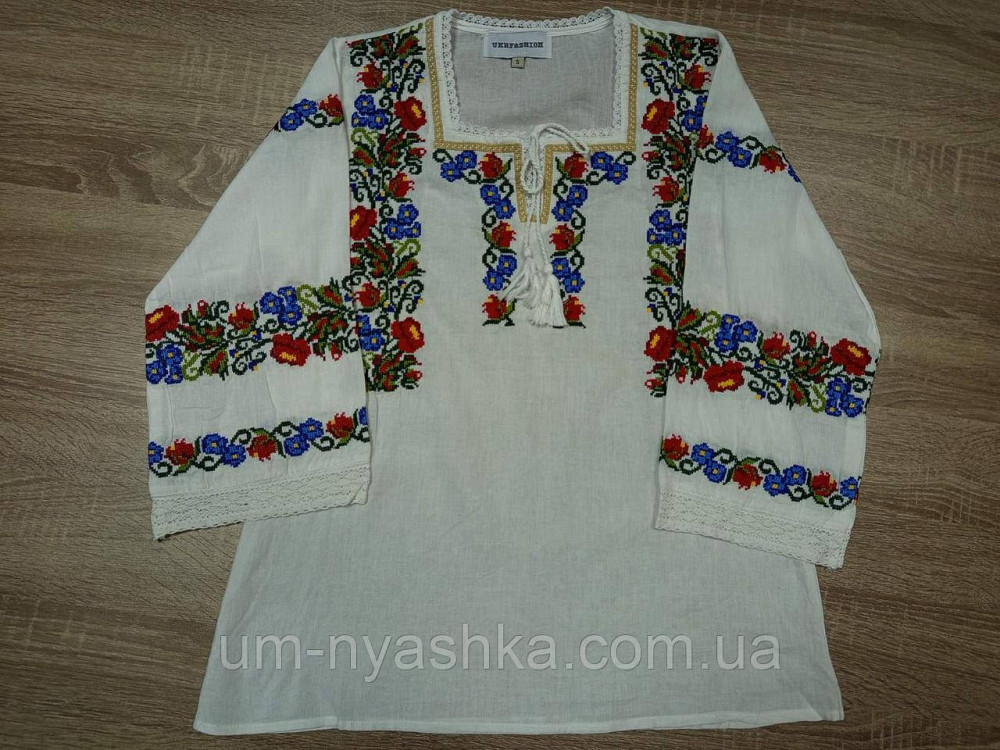 Жіноча лляна вишиванка "Троянда" Кривий Ріг - фото 7