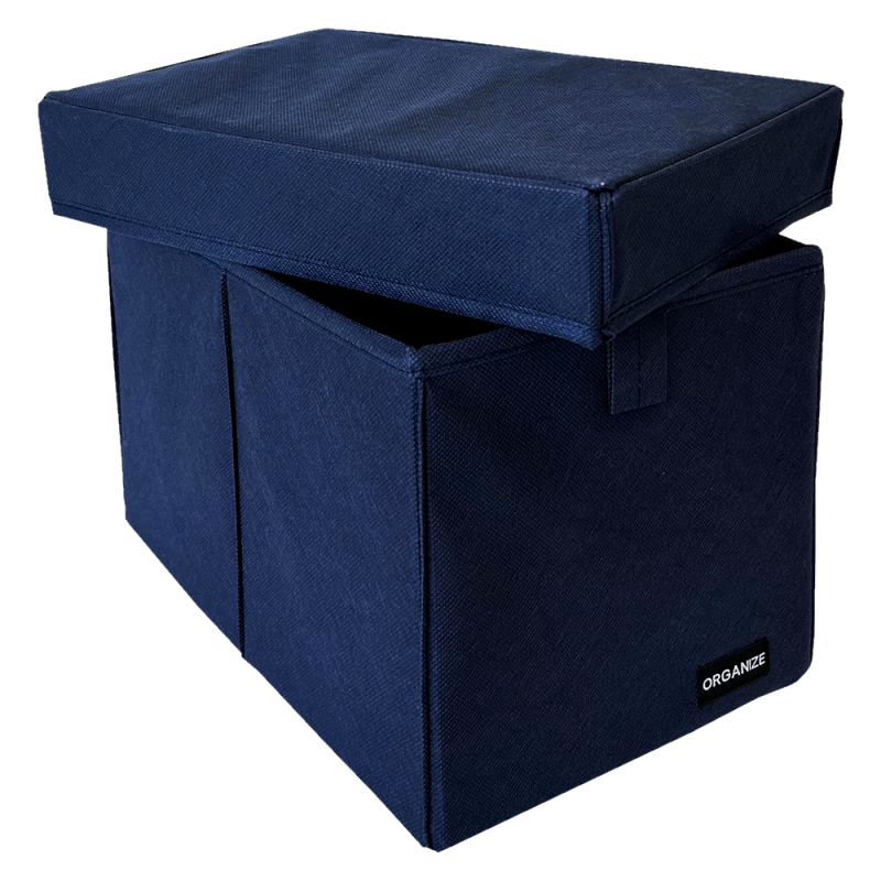 Плотный органайзер для хранения вещей с крышкой 30x19x19 см M HY-M-KR (Синий) Сумы - изображение 1