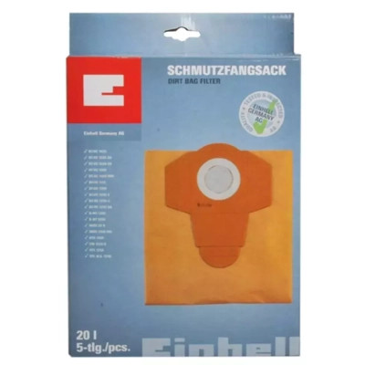 Мешок для пылесоса Einhell мешки бумажные, 20л, 5шт (2351152) Винница - изображение 2