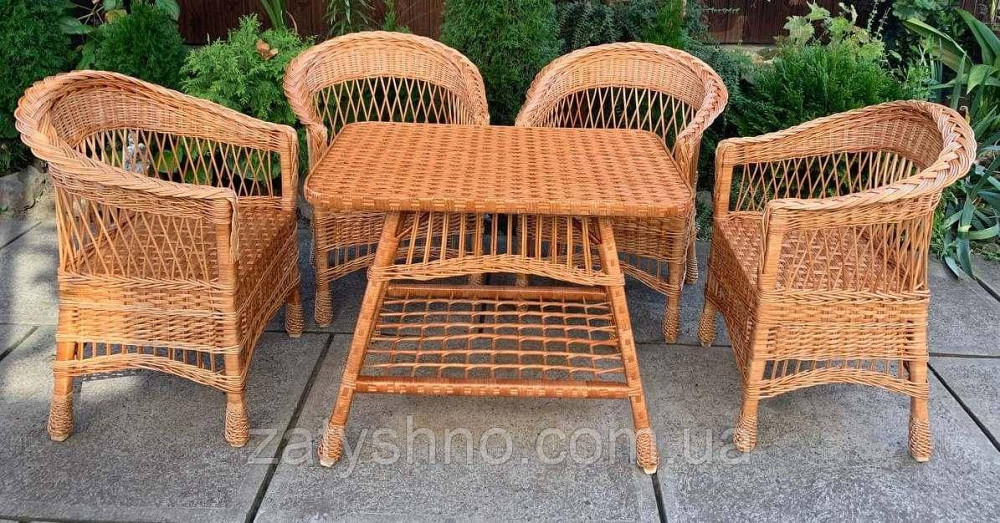 Плетені меблі з низькою спинкою Київ - фото 3