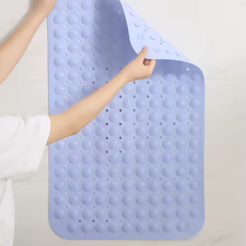 Килимок для душу і ванної кімнати силіконовий, масажний антиковзаючий у ванну прямокутний 40х80 см, блакитний Кам'янець-Подільський - фото 3