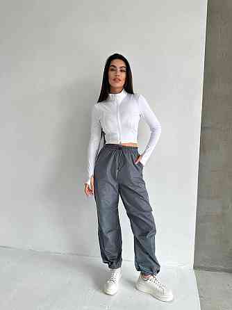 Женский прогулочный костюм двойка: кофта и штаны микродайвинг + плащевка Одесса