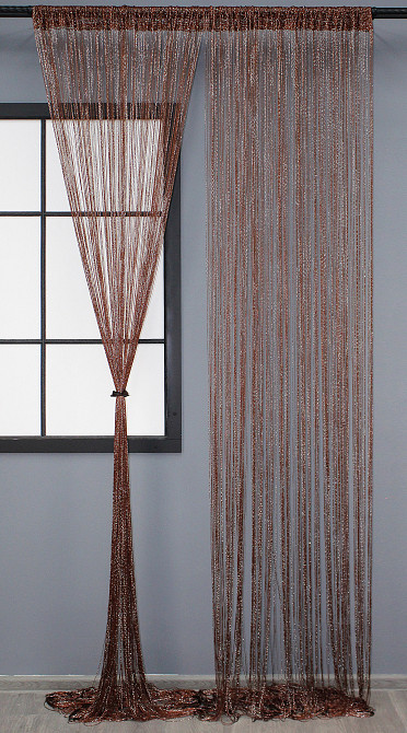 Штори-нитки "Кісея" з люрексом Коричневий 300х300см 1 шт (61-001) Київ - фото 2