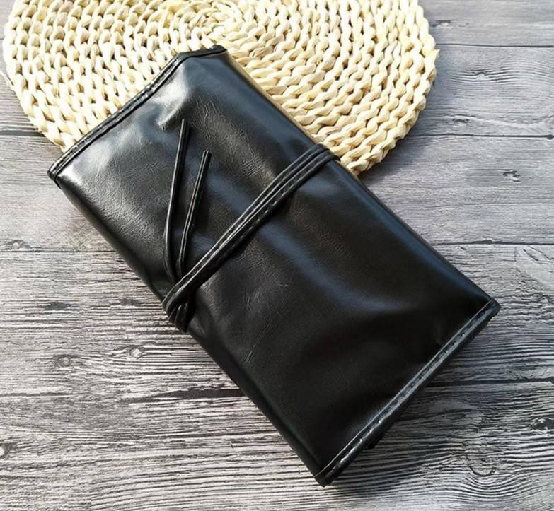 Набір кистей для макіяжу 24 шт Prodi Wood Black — професійні пензлі в чохлі Київ - фото 5