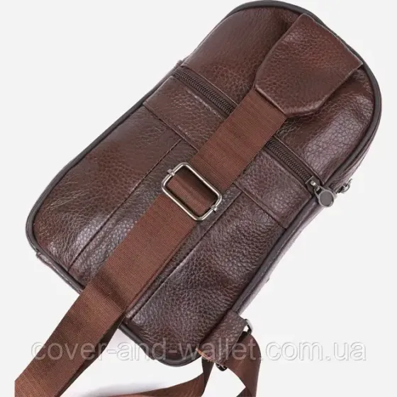 Мужская нагрудная сумка через плечо из натуральной кожи ST Leather Киев