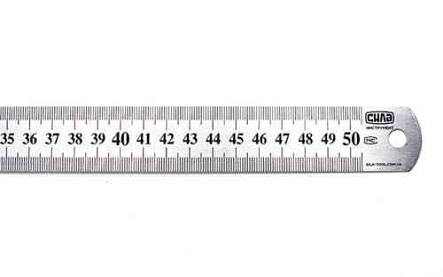 Линейка из нержавеющей стали 500мм х 0,6мм Стандарт СИЛА Ровно