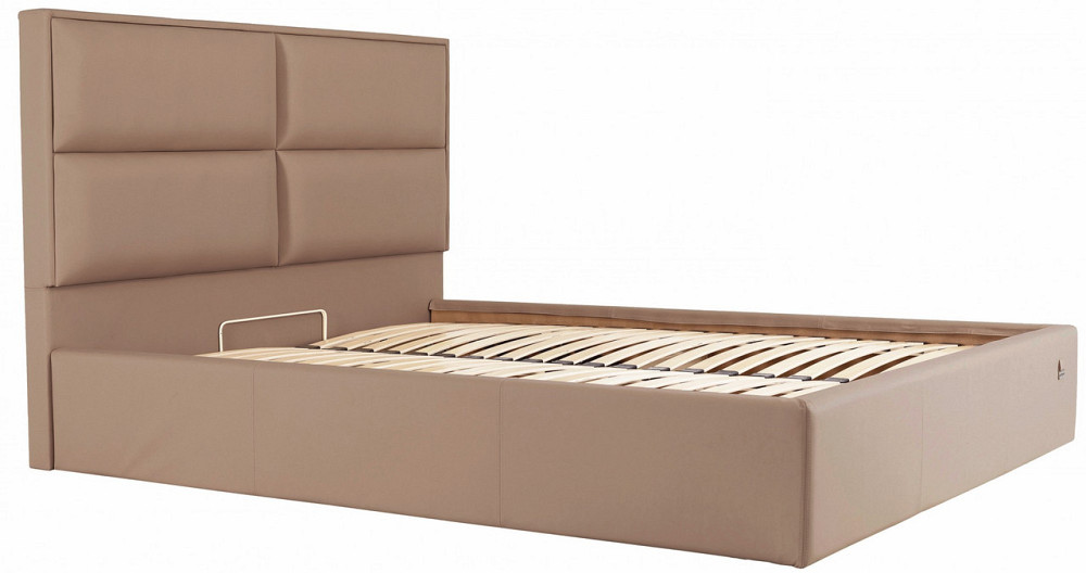 Кровать Sheffield Comfort 140 х 190 см Fly 2213 С подъемным механизмом и нишей для белья Светло-коричневый Днепр - изображение 17