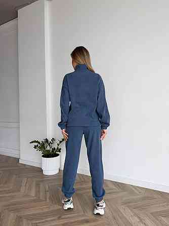 Женский стильный повседневный костюм двойка трикотажный ольвет Джинс, 42/44 Одесса