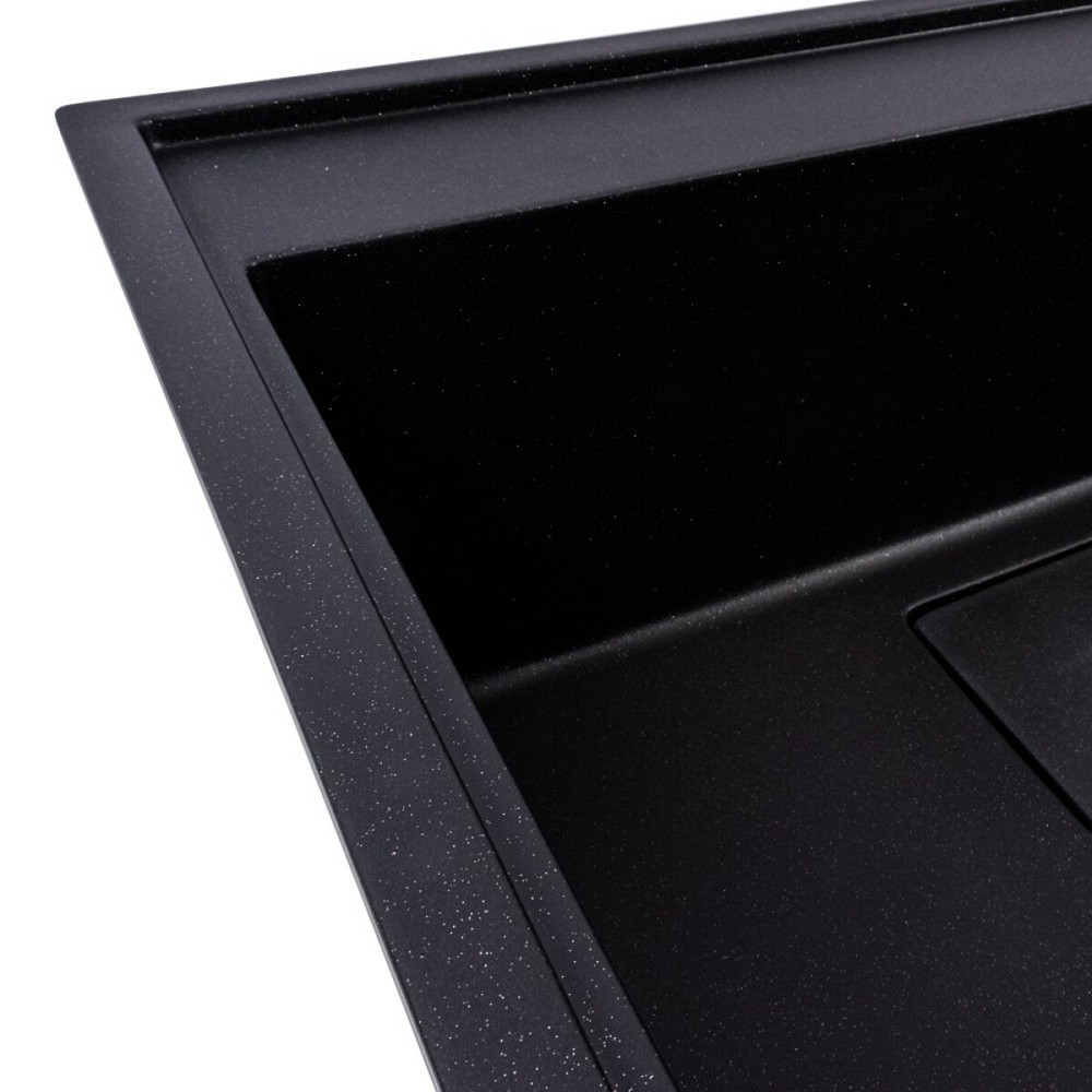 VALESO Гранітна мийка VALESO SHERLIT 6050 матова Чорний металік Коломия - фото 12