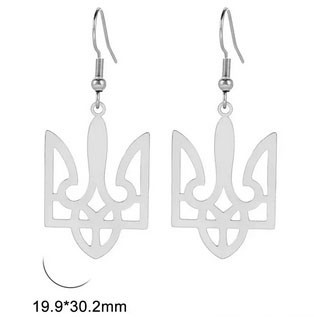 Сережки партиотичні 2024 Тризуб Київ - фото 2