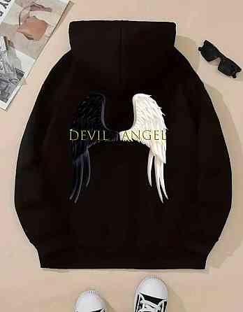 Женская стильная худи с узором тринитка на флисе Одесса