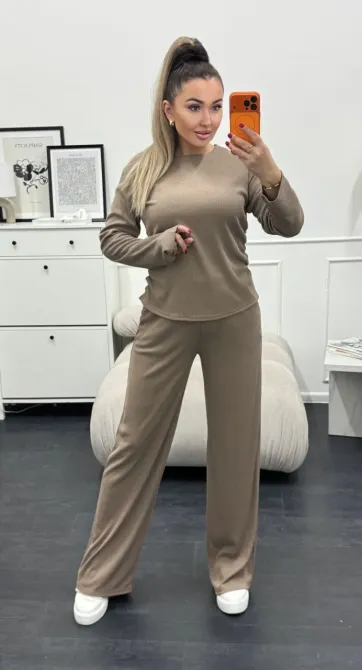 Костюм двійка — лонгслів з драпіруванням + брюки Одеса - фото 12