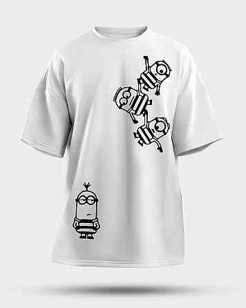 Футболка мужская с принтом  44 Белая 2634326099 Днепр