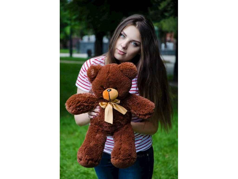 Мягкая игрушка Мишка Рафаэль 50см шоколадный ТМ Тримешки Киев - изображение 1