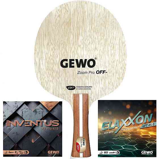 Ракетка для настольного тенниса Gewo Zoom Pro OFF-, Inventus XT Pro 47.5+Elaxxon 45.0, ST (1163800003) Киев