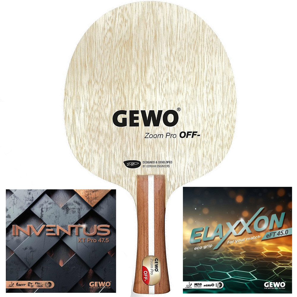 Ракетка для настільного тенісу Gewo Zoom Pro OFF-, Inventus XT Pro 47.5+Elaxxon 45.0, ST (1163800003) Київ - фото 3