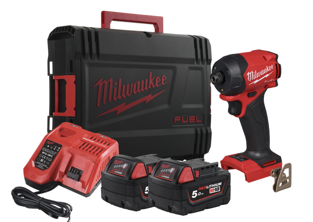Шуруповерт ударный гидравлический аккумуляторный бесщеточный MILWAUKEE, M18 FIDRQ-502X,113Нм (зарядное устройство М12-18 FC, 2 аккумул Одесса - изображение 4