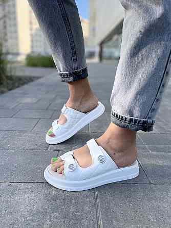 Edan Instruments Шльопанці жіночі EDAN 777 білі (літо, шкіра натуральна) (5134) Коломия