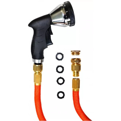 Поливочный шланг Gruntek King Cobra с пистолетом и переходниками 5 шт. (296225001) Винница - изображение 3