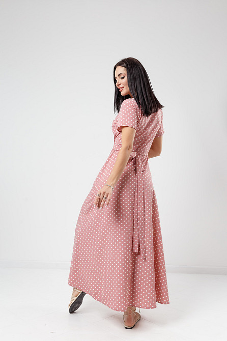 Летнее платье в пол Кайли 48, Фрезовый Киев - изображение 4