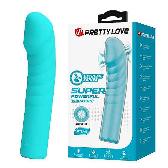 Вібратор для точки G PRETTY LOVE Rylan бірюзовий, 16 х 3.4 см Sex Aura Київ