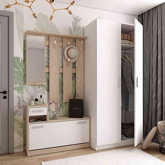 Прихожая Doros Alice и шкаф Promo Белый/Дуб сонома (DRS-011386) Днепр