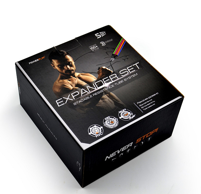 Набір трубчастих еспандерів PowerPlay PP-4102 Expander Set 5шт. (до 35 кг.) Каменское - изображение 9