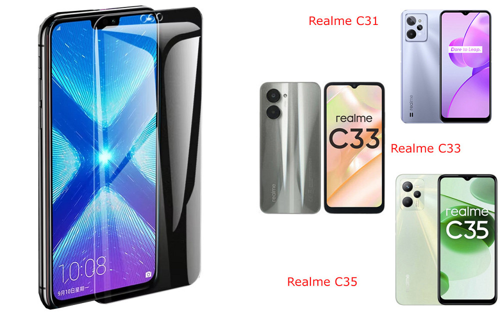 Защитное стекло NeoGlass для Realme C31, Realme C33, Realme C35 – ультрапрозрачное и устойчивое Киев - изображение 2