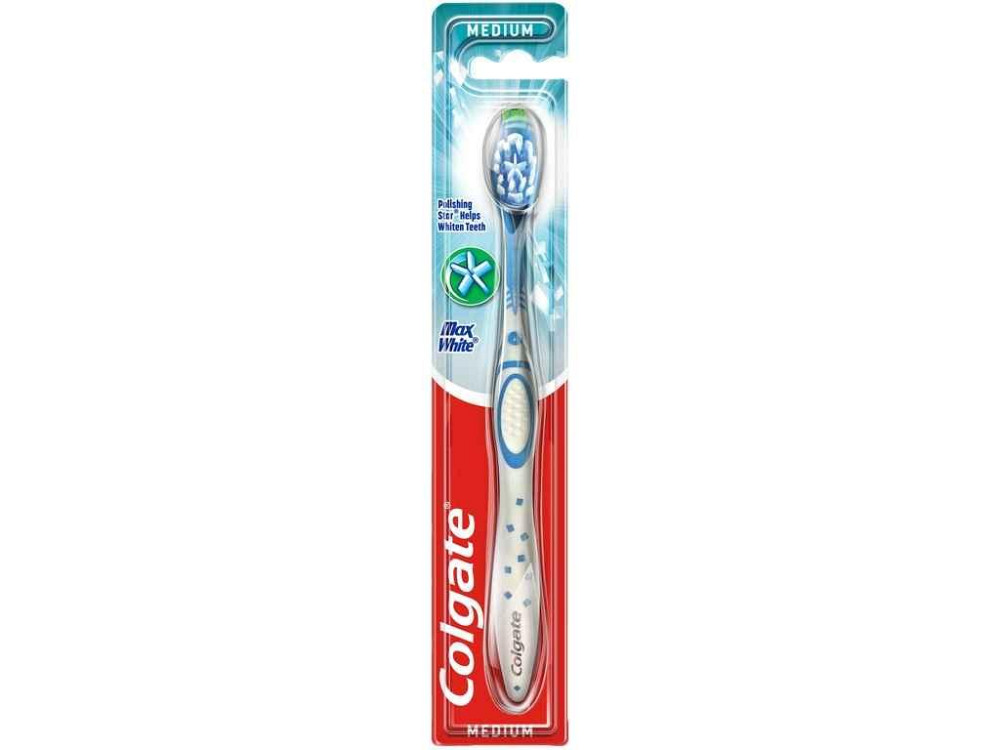 Зубна щітка 1шт Max White відбілююча середньої жорсткості ТМ Colgate Київ - фото 1