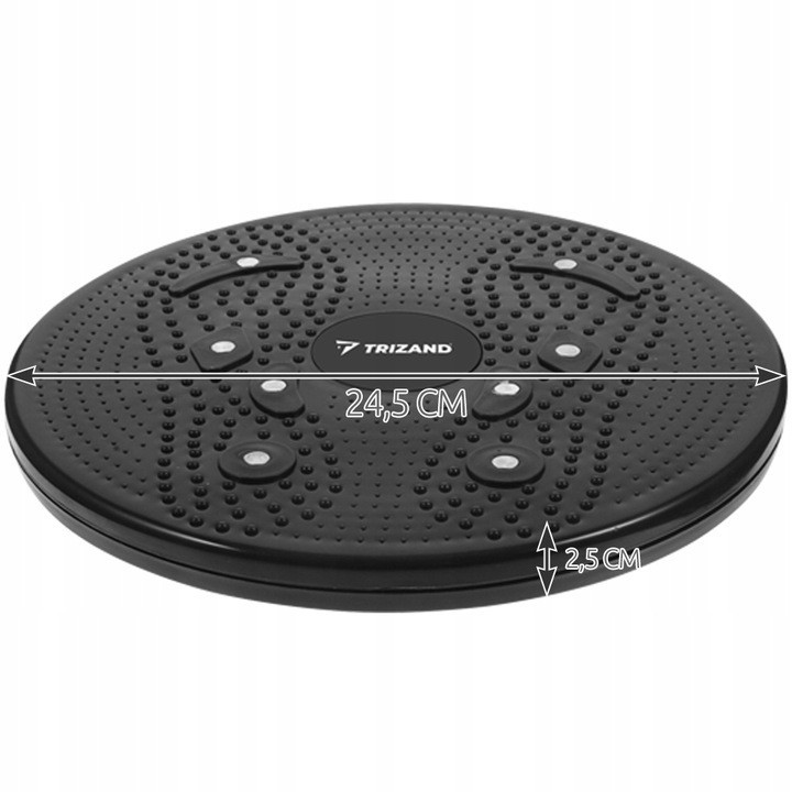 Твістер - фітнес диск поворотний для схуднення талії Trizand (22186) Black Нововолинськ - фото 6