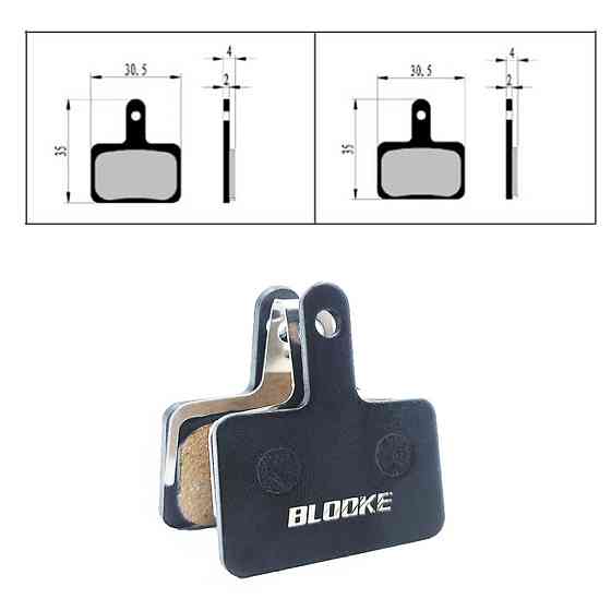 Колодки для дискових гальм Blook для Shimano/Tektro (аналог B01S/e10.11) напівметал KT-001 2 пари Бровари