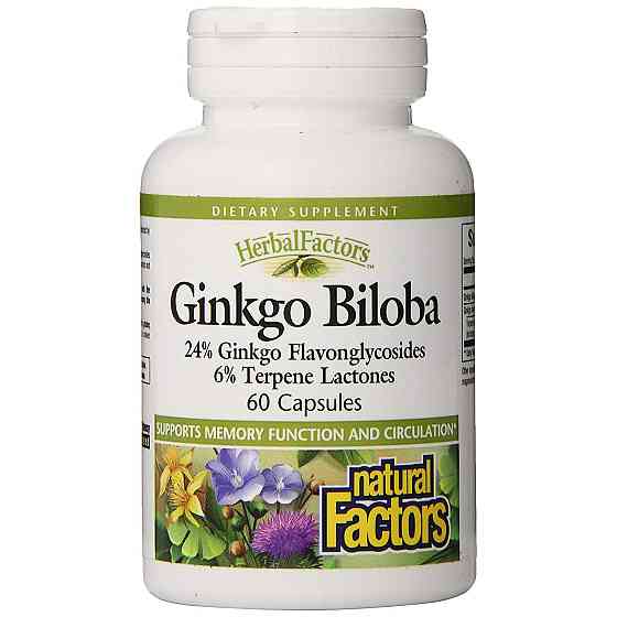 Гинкго Билоба Natural Factors Ginkgo Biloba 60mg 60 Capsules Луцк