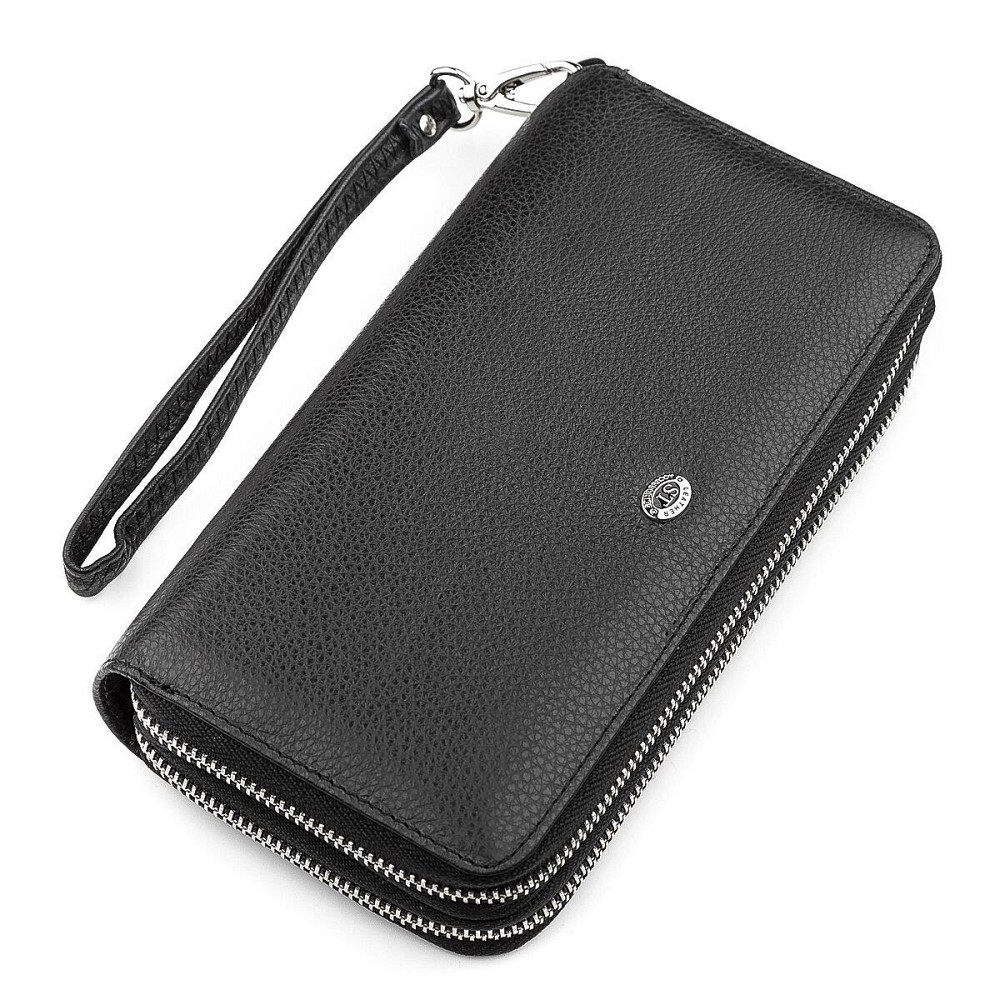 Чоловічий гаманець ST Leather 18451 (ST127) натуральна шкіра Чорний Київ - фото 5