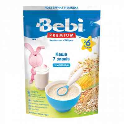 Детская каша Bebi Premium молочная 7 злаков +6 мес. 200 г (8606019654443) Винница