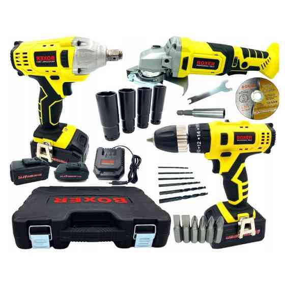 Набір гайковерт шуруповерт болгарка 24,4 В Boxer SR-028 набір акумуляторного інструменту GF-67 Львів
