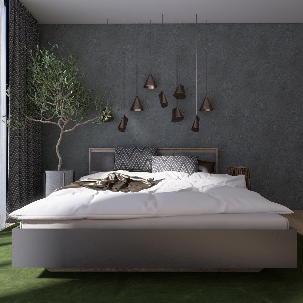 Кровать двуспальная (ламельный каркас) Эверест Сити-1600 200,5х168,8х82,6 см Дуб сонома/Графит (DTM-071115) Львов - изображение 2