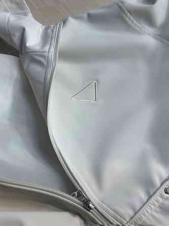 Куртка жіноча YZY 30046 вітрівка оверсайз з капюшоном one size, молочний, one size Київ