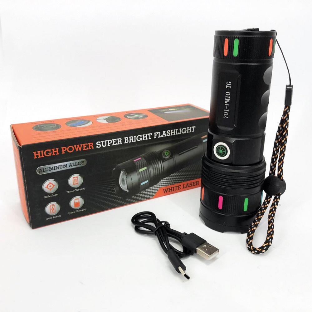 Фонарь ручной с функцией зарядки 701-PM10-TG, Профессиональный тактический фонарик EF-48 Киев - изображение 5