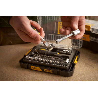 Набор головок Stanley FatMax Maxi Drive торцевых 1/4", шестигранных, 48 шт., кейс (FMMT98101-0) Винница - изображение 6