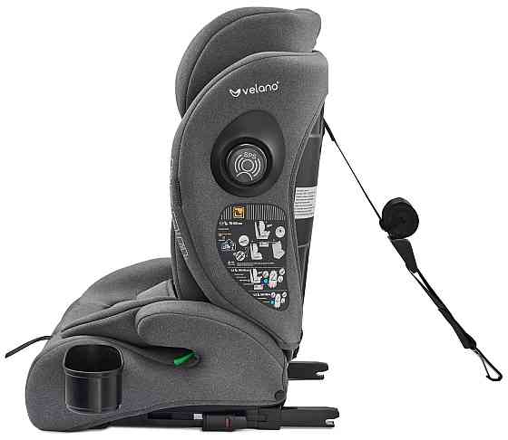 Автокрісло VELANO Flexo i-Size 76–150 см, ISOFIX + Top Tether/ремінь, grey Київ