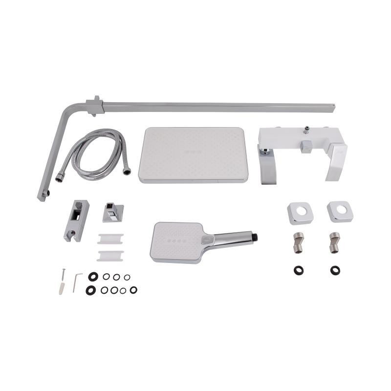 Душова система з латуні Qtap Swan Cascada на три споживачі (з виливом) QTSWA111CRW45570 Chrome/White Харків - фото 9