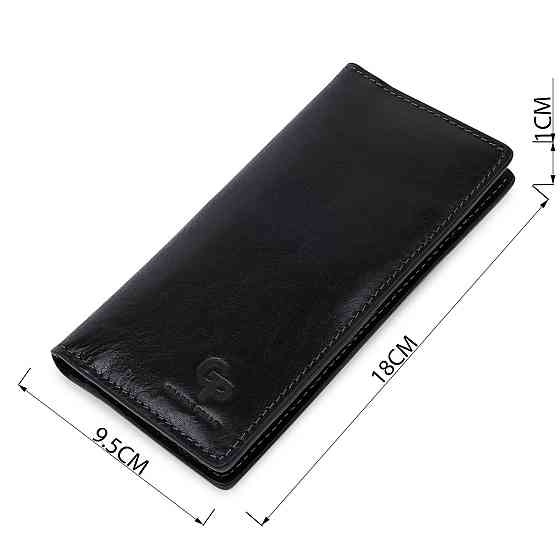 Практичне чоловіче портмоне GRANDE PELLE 11559 Чорний Київ