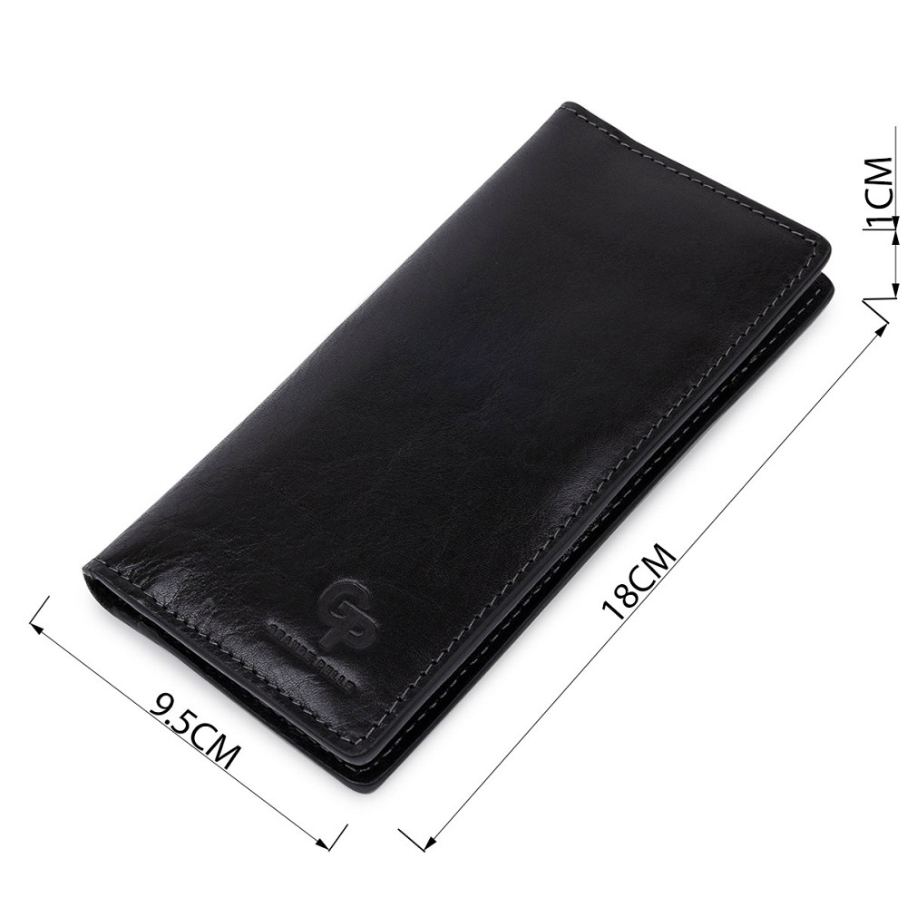 Практичне чоловіче портмоне GRANDE PELLE 11559 Чорний Київ - фото 3