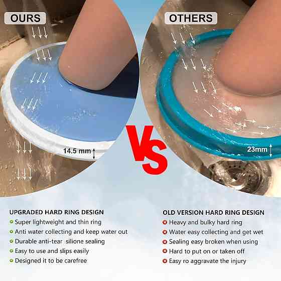 Защитный водонепроницаемый чехол для ноги XL для гипса и повязки многоразовый с антискользящим дном Киев