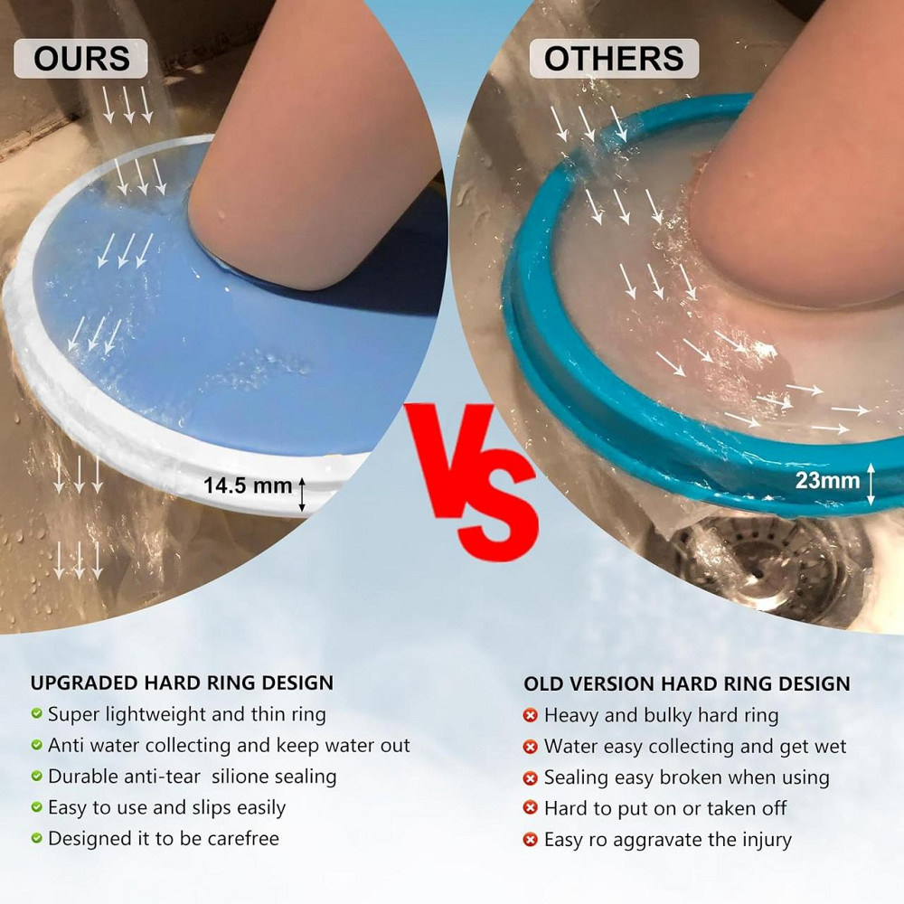 Защитный водонепроницаемый чехол для ноги XL для гипса и повязки многоразовый с антискользящим дном Киев - изображение 2