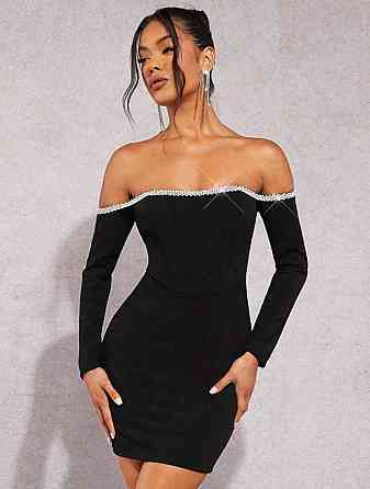 Женская стильная вечерняя мини-платье из бархата с камнями 46/48 Одесса